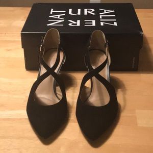Naturalizer black suede pumps